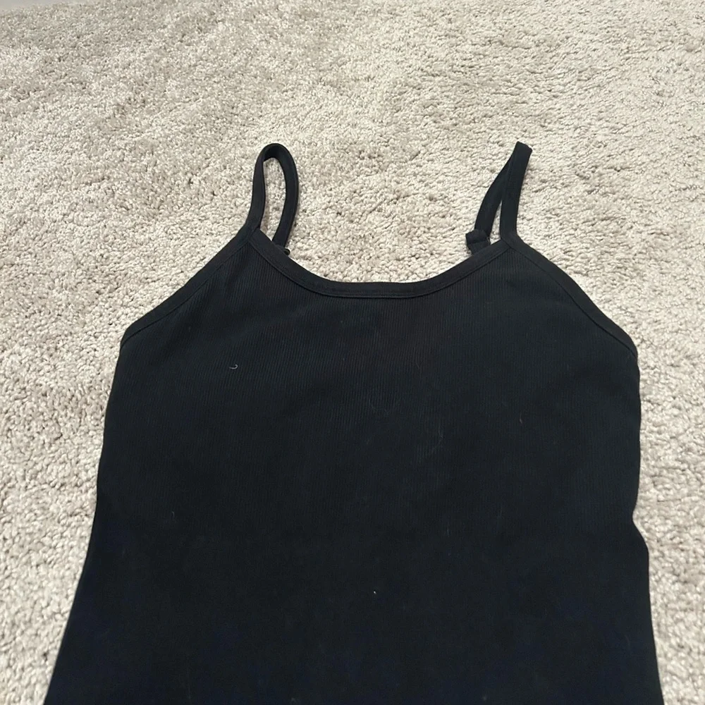Alo Yoga Seamless Ribbed Mellow Romper Onesie in Black Size Large NWOT